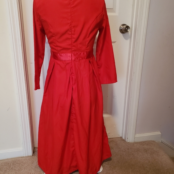 Homemade Red Dress Size Small New - Picture 3 of 5